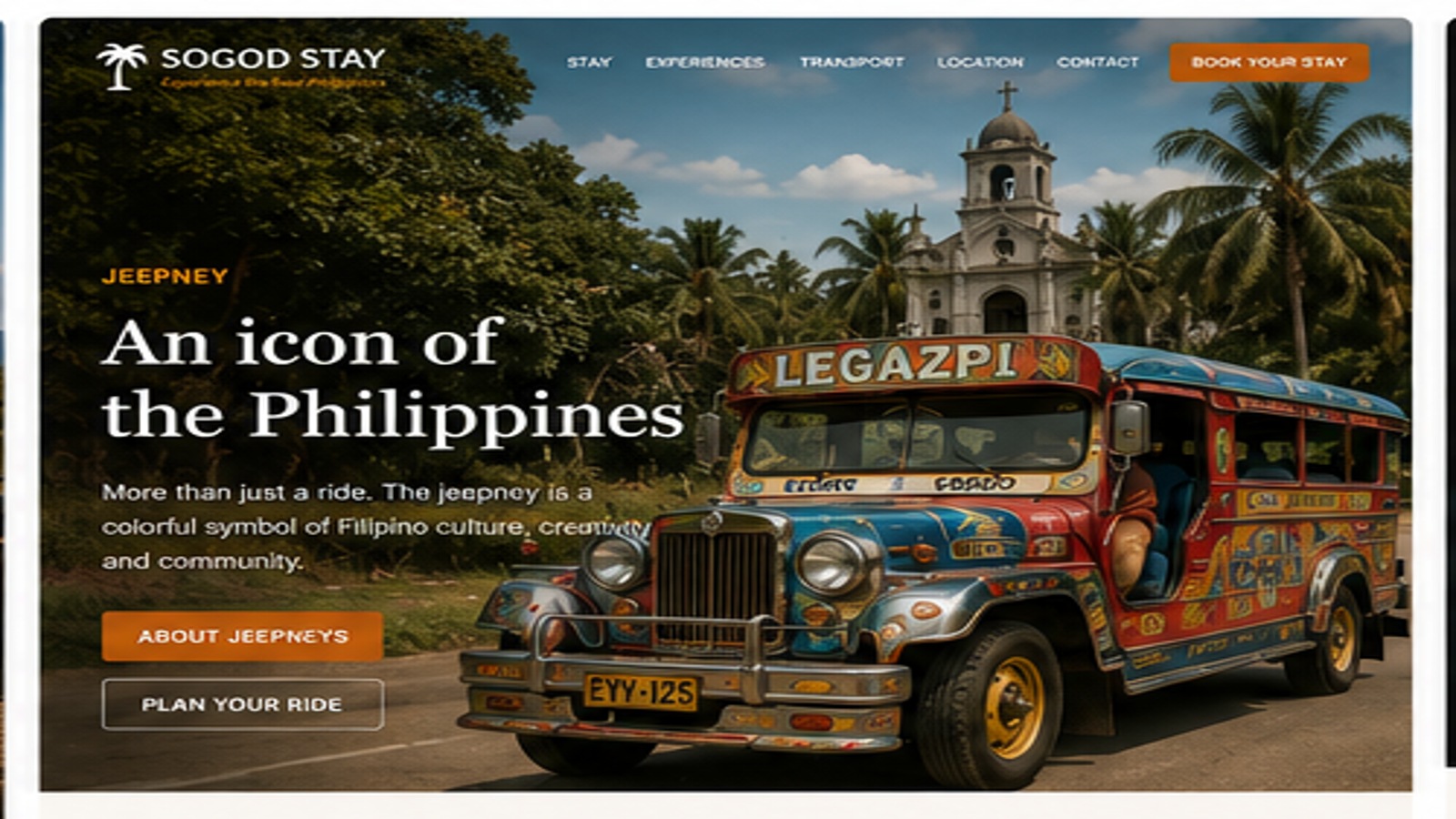 Colorfully decorated traditional Philippine jeepney